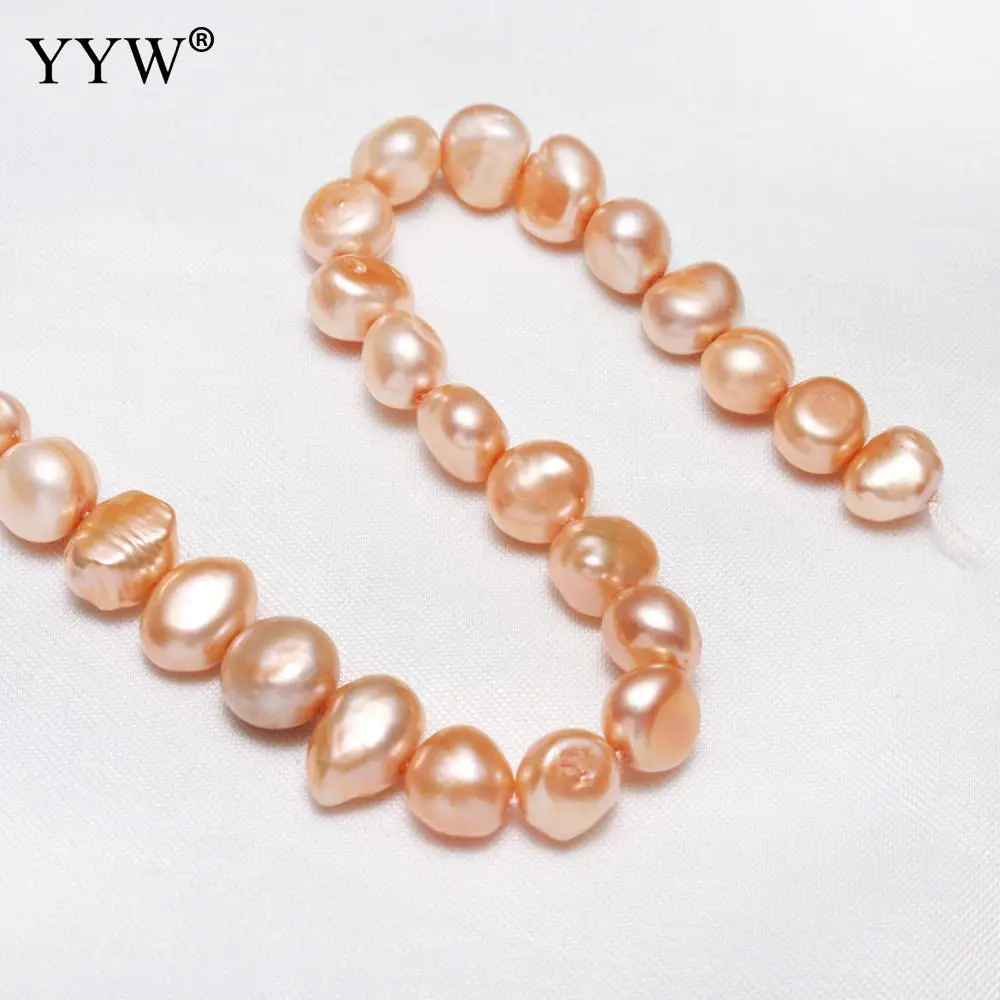 

Cultured Baroque Freshwater Pearl Beads Nuggets Vintage Beads Size Approx 8-9mm Hole Approx 0.8mm Sold Per 15.3 Inch Strand