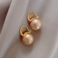 pearl earrings retro temperament simple ear jewelry for women