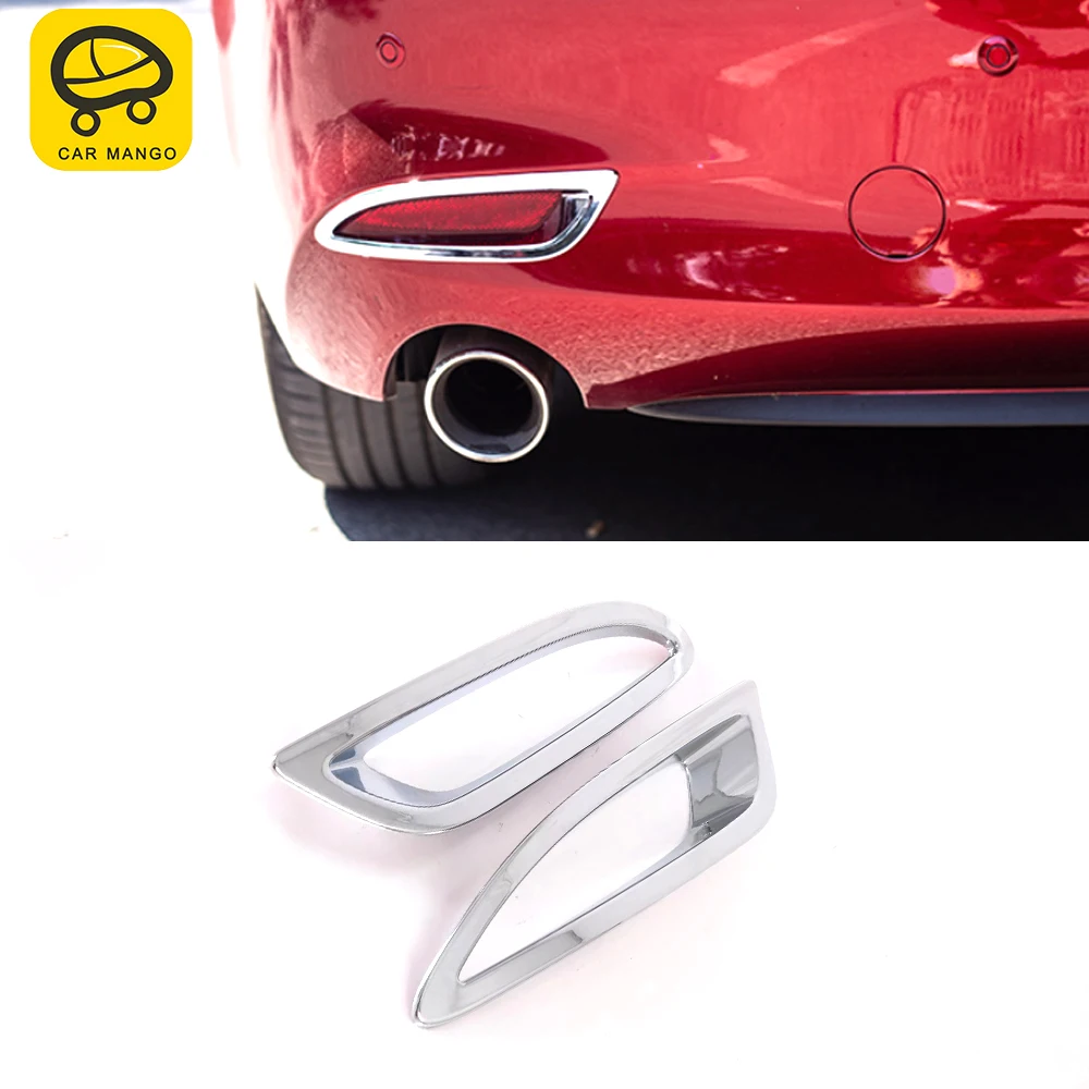 CarMango for Mazda 6 2019 2020 2021 Car Accessories Front Fog Trim Cover Tail Lamp Frame Sticker Chrome Exterior Decoration | Автомобили и