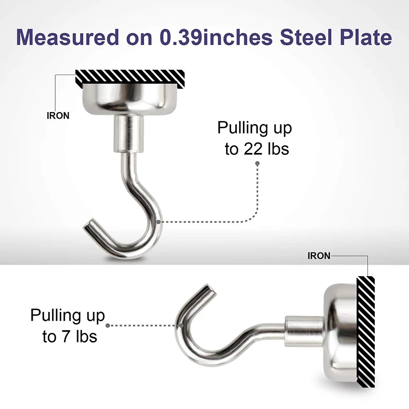 Сверхмощные магнитные крючки сильный Неодимовый магнитный крюк для дома кухни