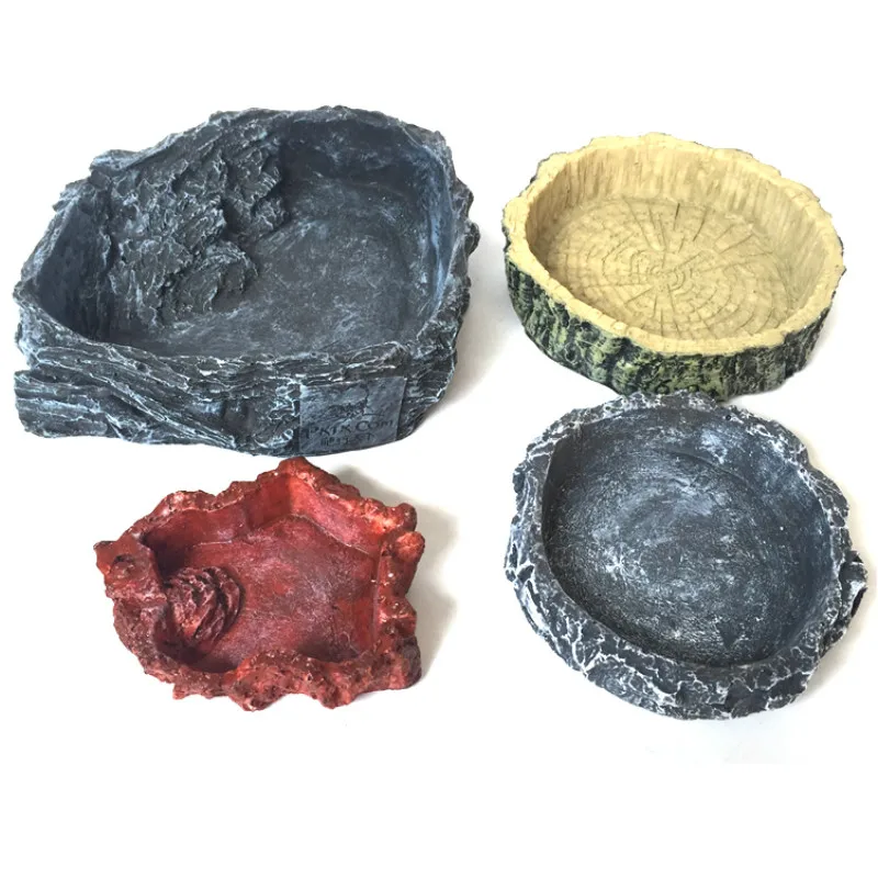 Кормушка для домашних животных рептилий миска из смолы Нетоксичная воды