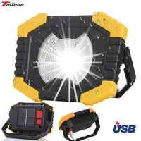 led worklight spotlight solarusb rechargeable built in battery torch for fishing camping hunting lamp flashlight