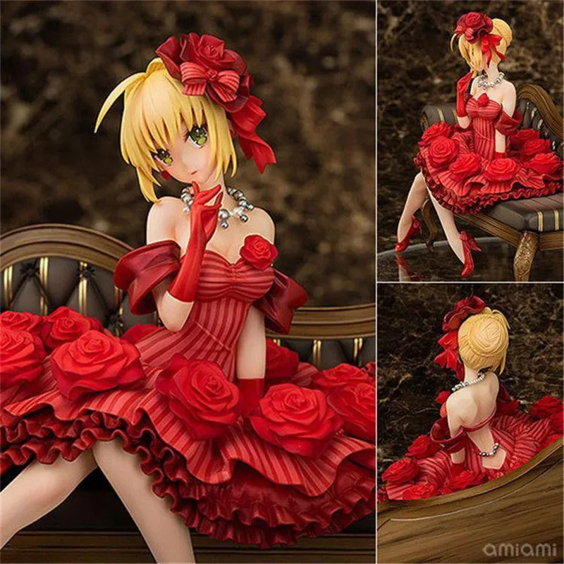 17 см Fate Stay Night Saber Нерон Клавдий секси аниме Рисунок дополнительный красный платье