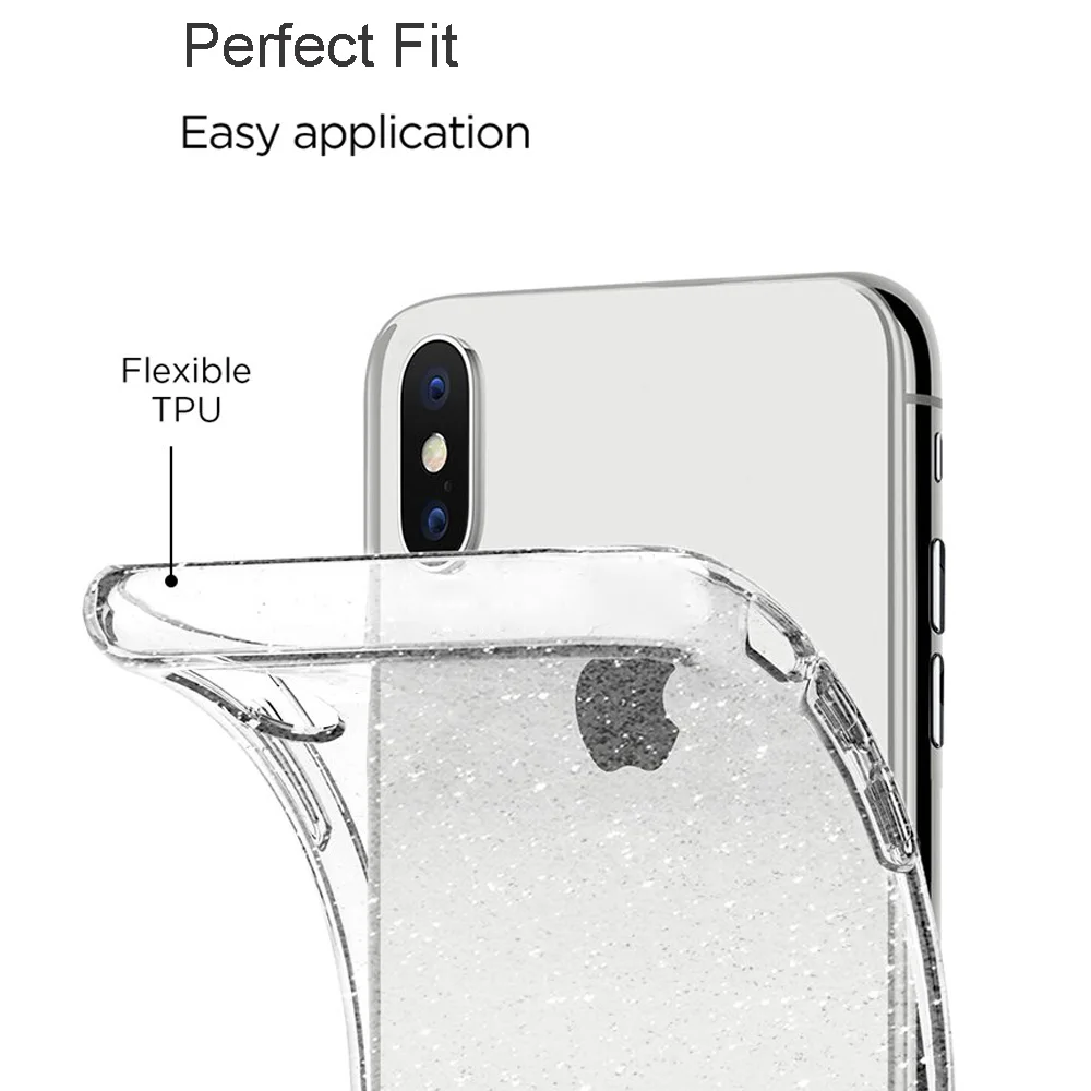 Esobest блестящий чехол с жидкими кристаллами для iPhone 12 Pro Xs Max Xr из ТПУ блестками IP 11 6