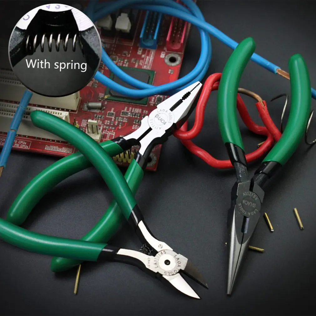 LAOA 5 дюймовый провод резак длинный нос Сторона Snips кусачки мини диагональные