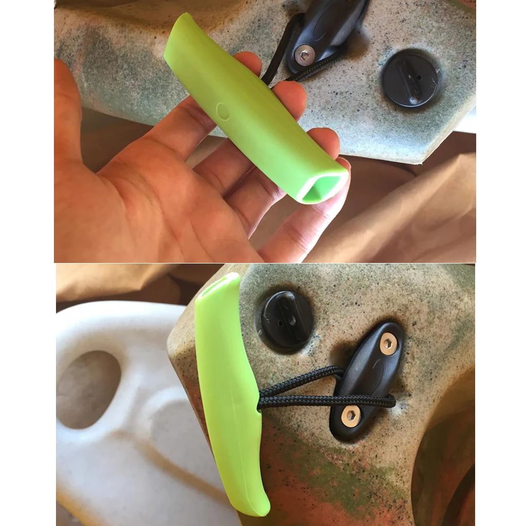 

4 Pieces Nylon Universal Canoe Kayak Boat Toggle Carry Handle Grab & Cord Rope Accessories, Green - Strong and Long Lasting