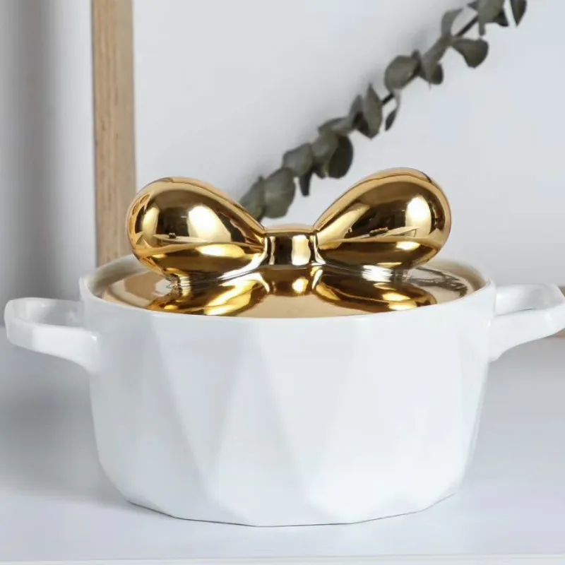 Скандинавская керамическая миска для лапши с ручкой завтрака рисовая десерта