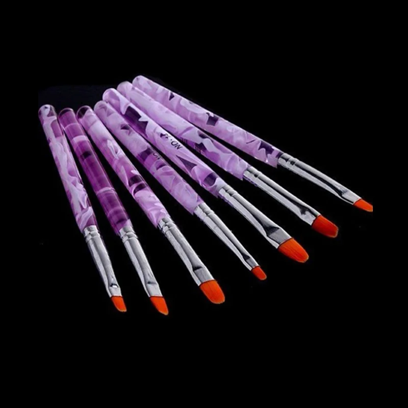 7 шт./компл. сделай сам инструменты для ногтей Новая мода плоский УФ-гель