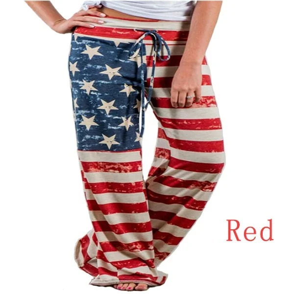 

Womens Cute Female Cute Pants Women's Floral Print Casual Printed Loose Trousers