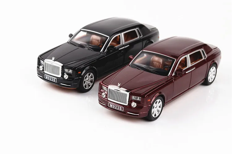 1:24 литая под давлением модель автомобиля из сплава Rolls Royce Phantom Металлический Игрушечный Автомобиль колеса симулятор звуковой светильник вытяжной автомобиль коллекция детский подарок