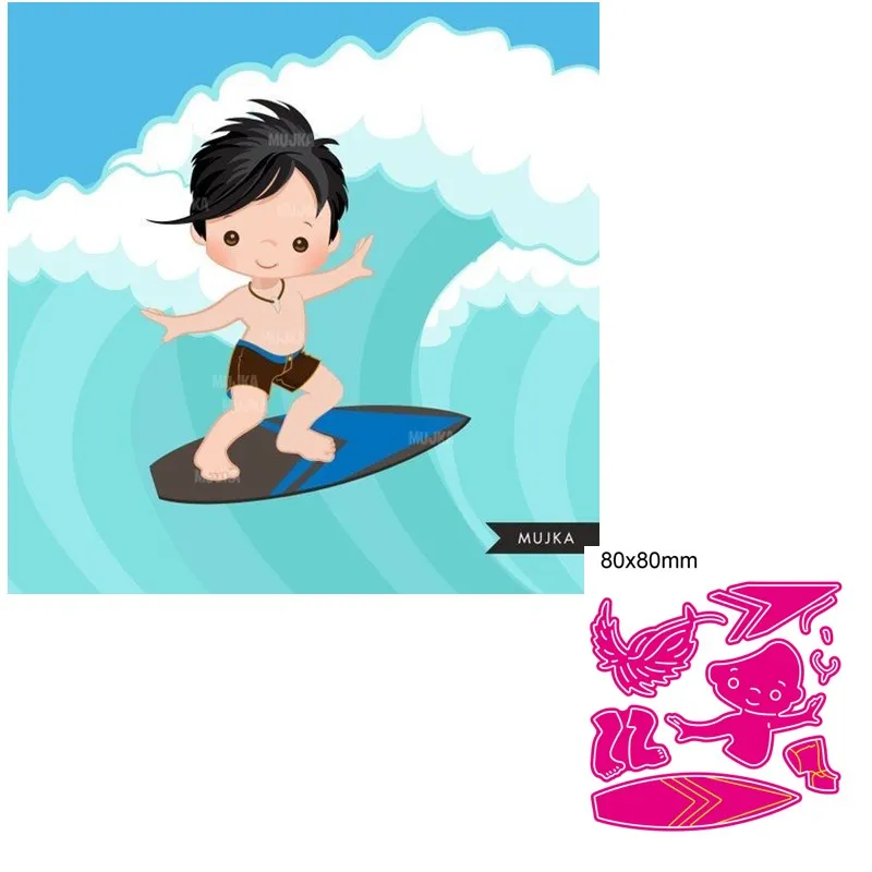 

Металлический высекальный штамп для мальчиков DIY Скрапбукинг искусственное тиснение