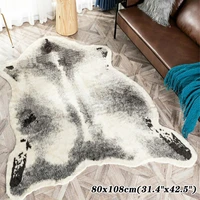 imitation badger leather carpet faux cowhide animal print mat floor mat 80108cm living room home decor non slip rugs