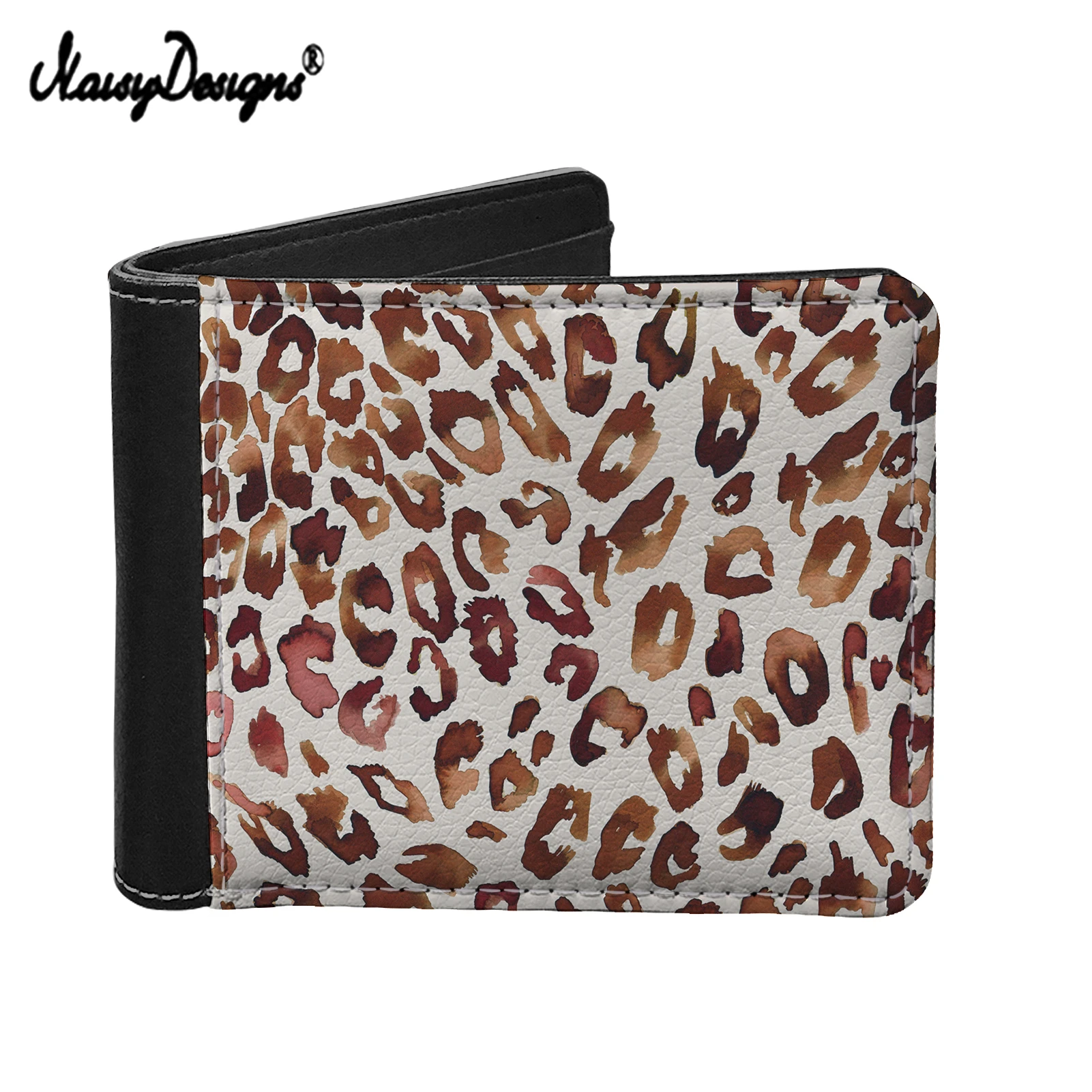 

Женский и мужской кошелек из ПУ кожи с леопардовым принтом