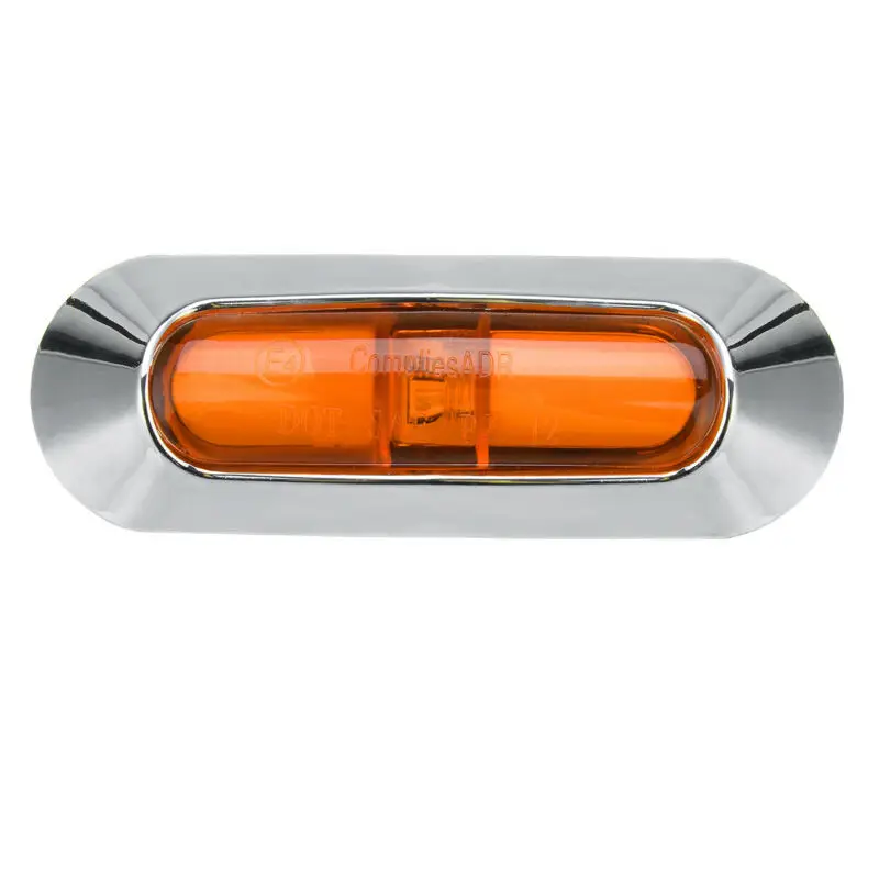 

10x Side Marker Lights Amber 4 LED For Car Truck Trailer Pickup DC 10V-30V