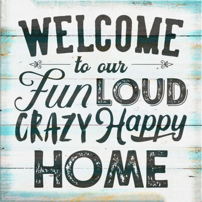 Алмазная 5d картина с квадратными/круглыми стразами ull Добро пожаловать в дом