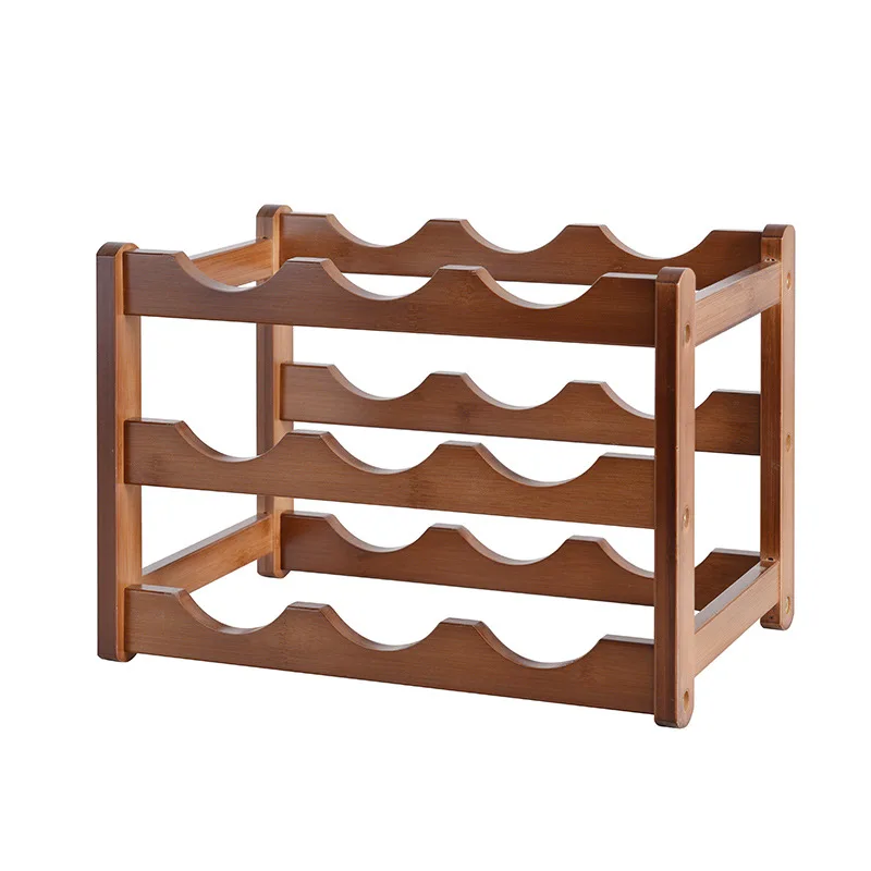 

Wine rack decoration wine rack bamboo wood household small modern minimalist wine cabinet display rack wine lattice