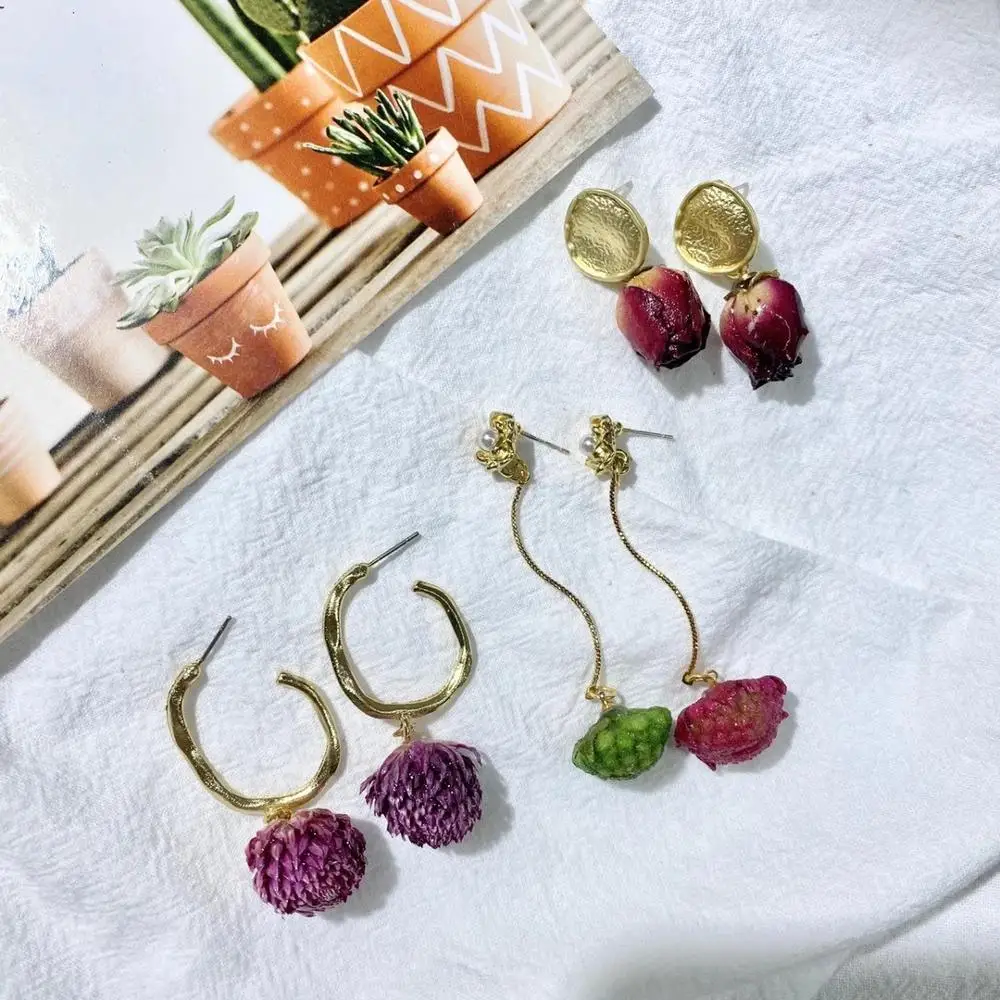 

2020 new geometric chain metal earrings women's unique design long tassel earrings pendant golden earrings rose earrings