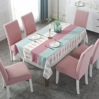 linen tablecloth hotel picnic table rectangular lace tassel table covers wedding home dining tea table clothtable cloth