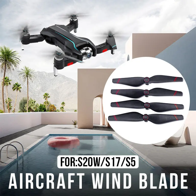 Черный пропеллер 4 шт. S20W S17 S5 RC Quadcopter запасные части CW CCW лопасть пропеллера для