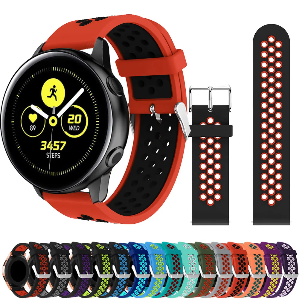 20 мм силиконовый ремешок для huawei Amazfit samsung Galaxy 42 мм active2 40 мм ремешок для часов Ремешок для часов Amazfit Pace умные часы