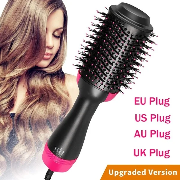 3 в 1 фен для волос и щипцы завивки & гребень один шаг горячий воздух кисть