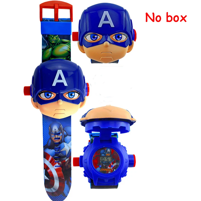 Captain tx no box Волшебные проекционные часы, игрушки для детей, электронные гаджеты, Мстители, супергерои, Железный человек, капитан, Бэтмен, подарок для мальчиков и девочек - Цвет: Captain tx no box