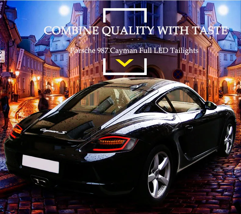 DY_L автомобильный Стайлинг для Porsche 987 полный светодиодный задний фонарь 2004-2008 для Porsche Boxster Cayman светодиодный задний фонарь+ тормоз+ обратный