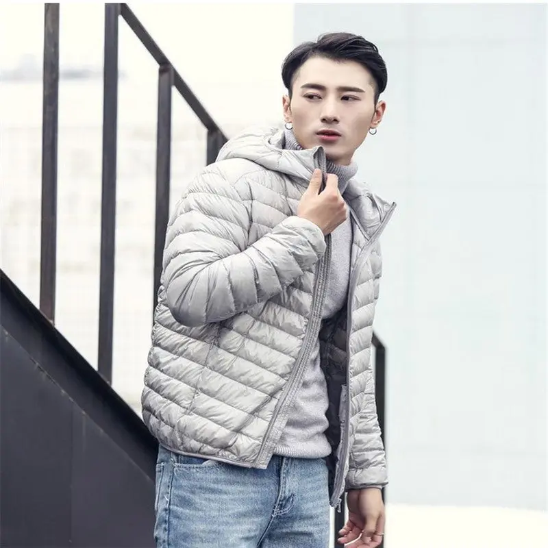 

Fashion Hooded Jacket Warm Jacket Coat Padded Frivolous Bubble Mens Quilted