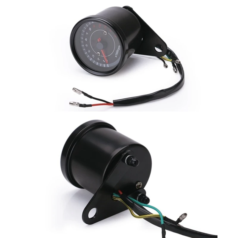 

12V Universal Motorcycle Tachometer Tacho Gauge Speedometer with LED Backlight Night Light Moto Instrument Accessories