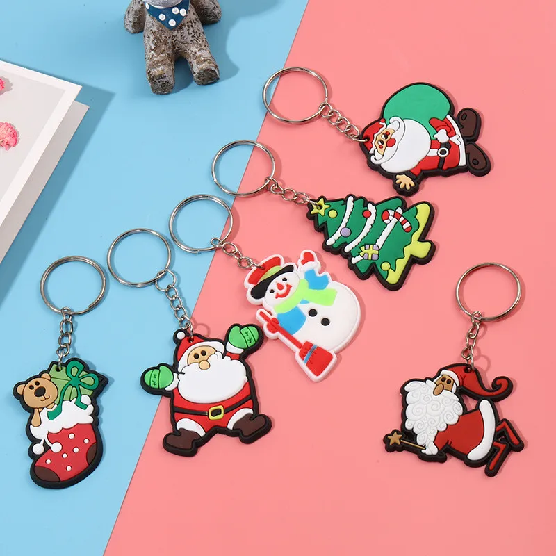 

Рождественские брелки, рождественские украшения в виде Санта Клауса, снеговика, дерева, брелки, очаровательные подарки, сувениры для вечери...