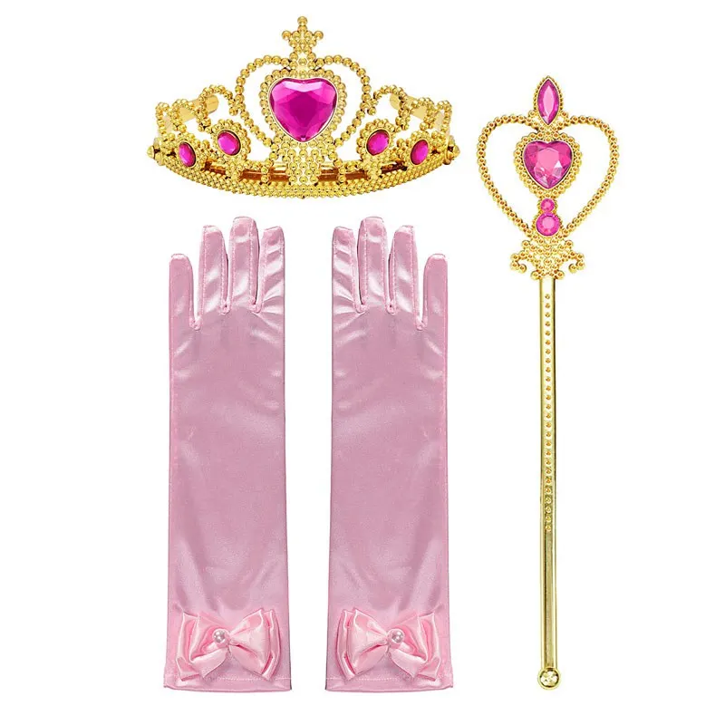 Accessories Set 02 Принцесса Спящая красавица Костюм Девушки Аврора Необычные Вечерние наряды детская пышная бальная Одежда Хэллоуин День рождения наряд - Цвет: Accessories Set 02