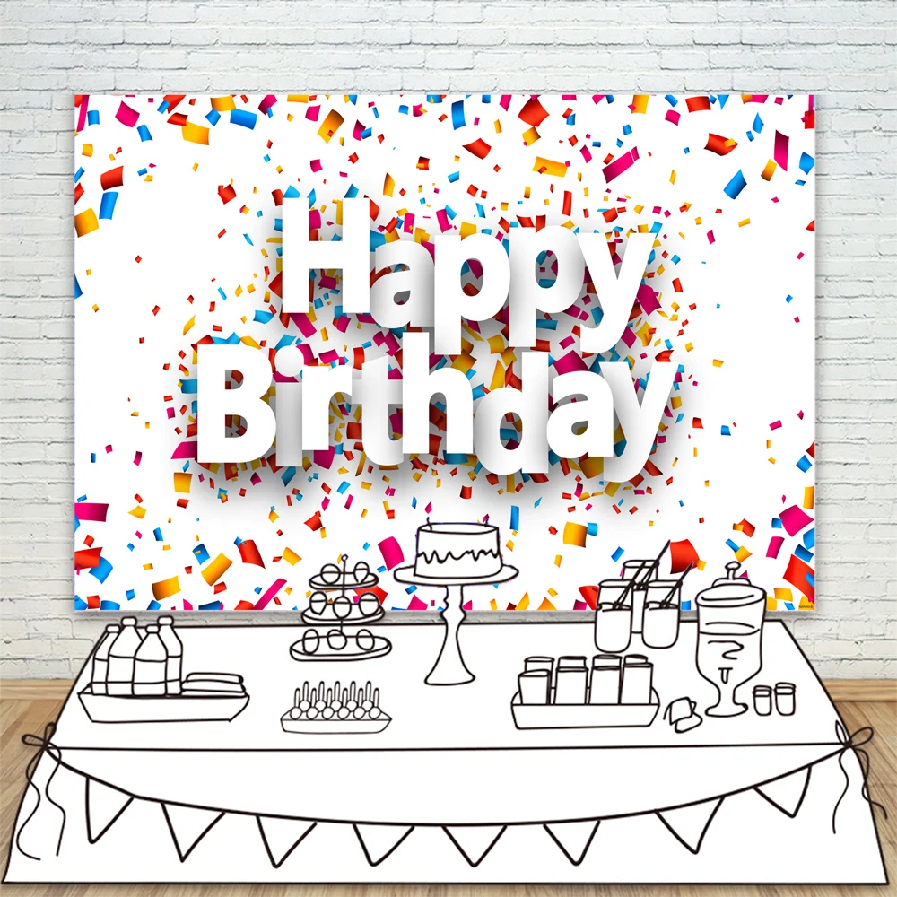

Happy Birthday Photography Background Photo Shoot Backdrops For Newborn Children Photocall