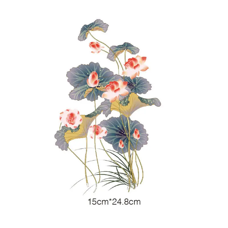 Термоклейкие нашивки на одежду термоклейкие с красивыми полосками лотоса