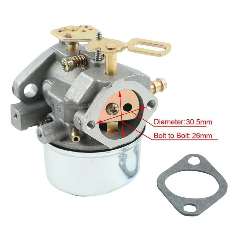 

Adjustable Carburetor Fit for Tecumseh 8/9/10HP Snowblower 640349 640052 640054