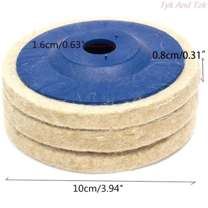 

100mm wool polishing wheel buffing pads angle grinder wheel felt polishing disc Polisher