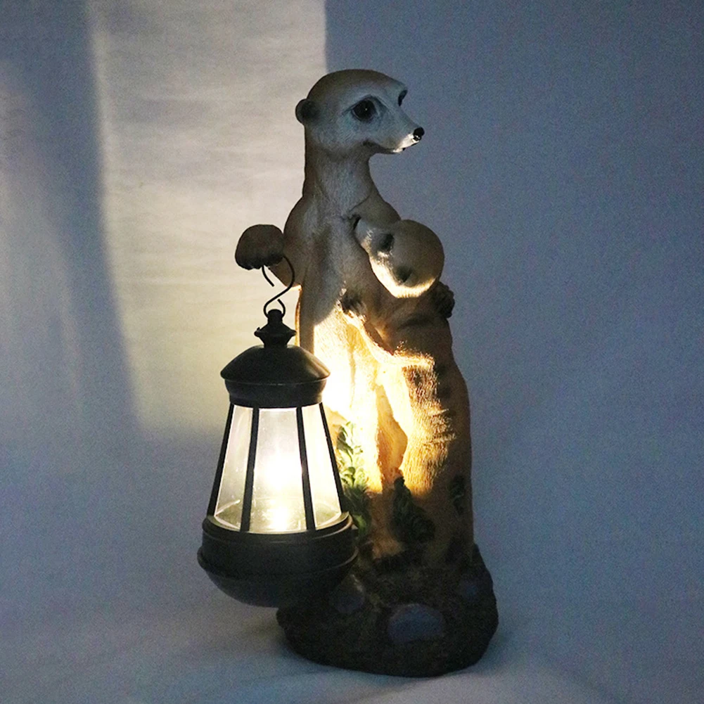 

Ландшафтное светильник щееся украшение, имитация солнесветильник, животное, Мангуст, светящиеся полимерные украшения, скульптура, поделки