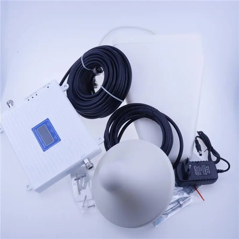 mobile phone signal booster amplifier 4g 5g antenna amplifier 900 1800 2100 tri band signal booster cellular cellphone repeater free global shipping