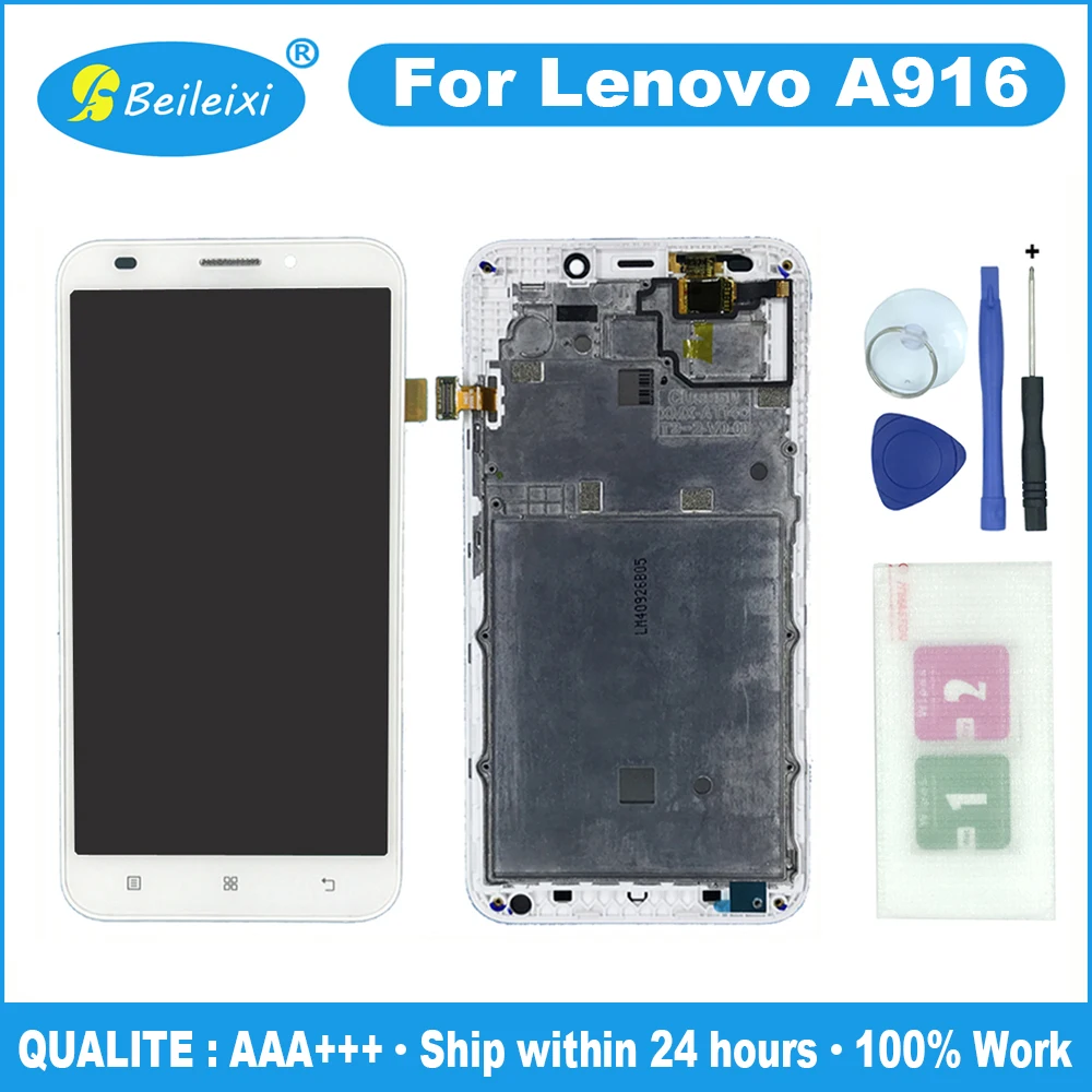 Для Lenovo A916 ЖК дисплей кодирующий преобразователь сенсорного экрана в сборе