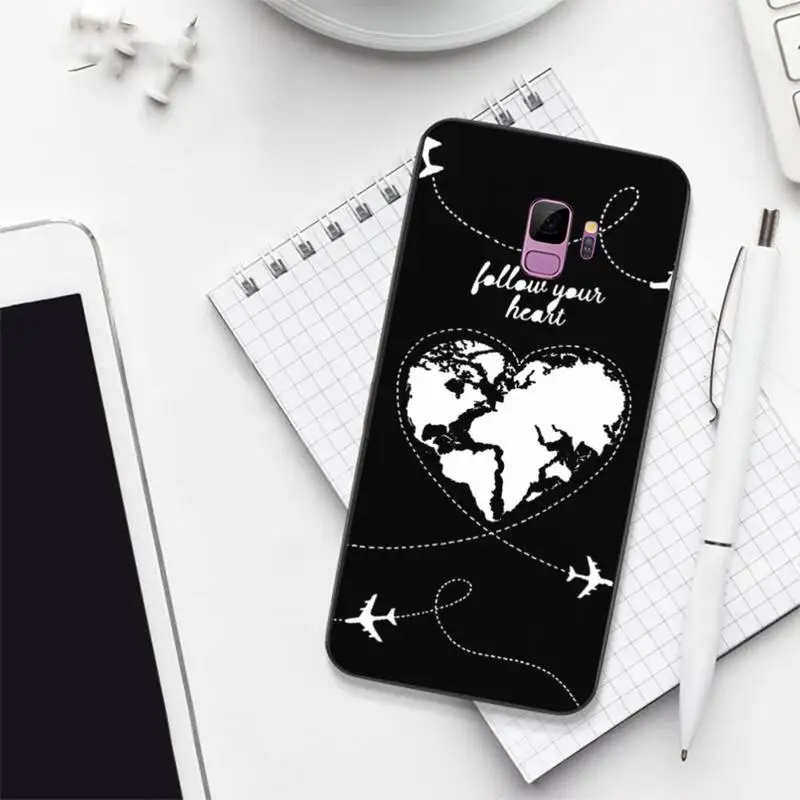 

Travel World Map Phone Case For Samsung Galaxy S5 S6 S7 S8 S9 S10 S10e S20 edge plus lite