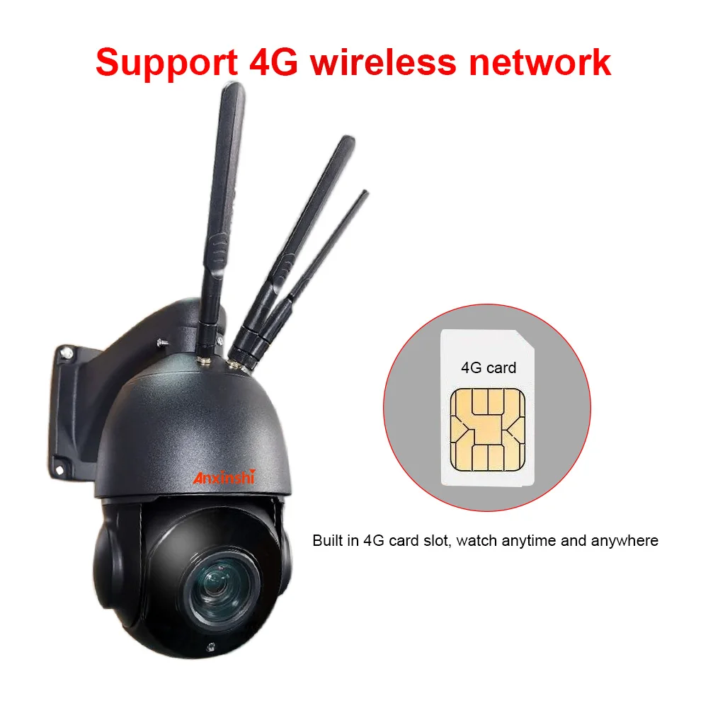 Камера 4K 8 Мп Sim-карта 4G Wi-Fi автоматическое слежение за людьми 30-кратный зум