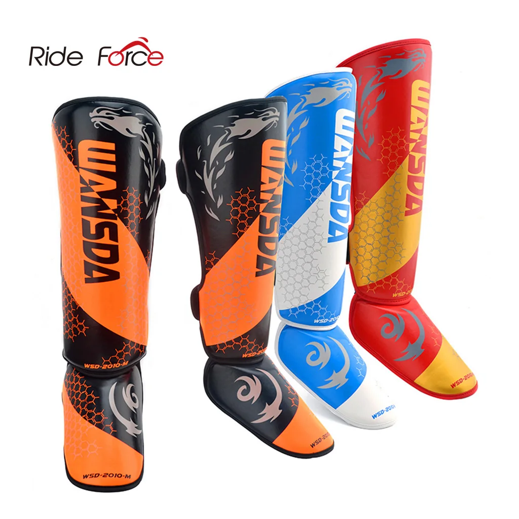 

1 Pair MMA Boxing Shin Guards Ankle Support Men Women Kickboxing Equipment Karate Protectors Sanda Muay Thai Legging