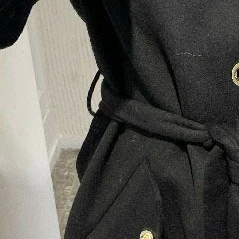 

Женское двустороннее шерстяное пальто на пуговицах, черное пальто ручной работы на осень и зиму, 2021