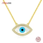 Ожерелье Best Friend от сглаза, Очаровательное длинное ожерелье из стерлингового серебра 925 пробы с натуральным камнем, Женские аксессуары, чокеры, золотые украшения