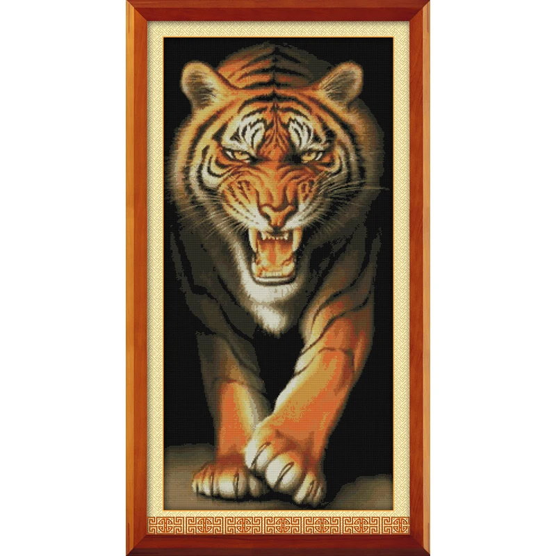 

Everlasting Love King Of The Monsters Ecological Cotton Cross Stitch 11CT 14CT Stamped Printed DIY Wedding Decoration For Home