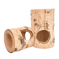 birch mouse hole natural solid wood animal tunnel pipe chew toy droshipping