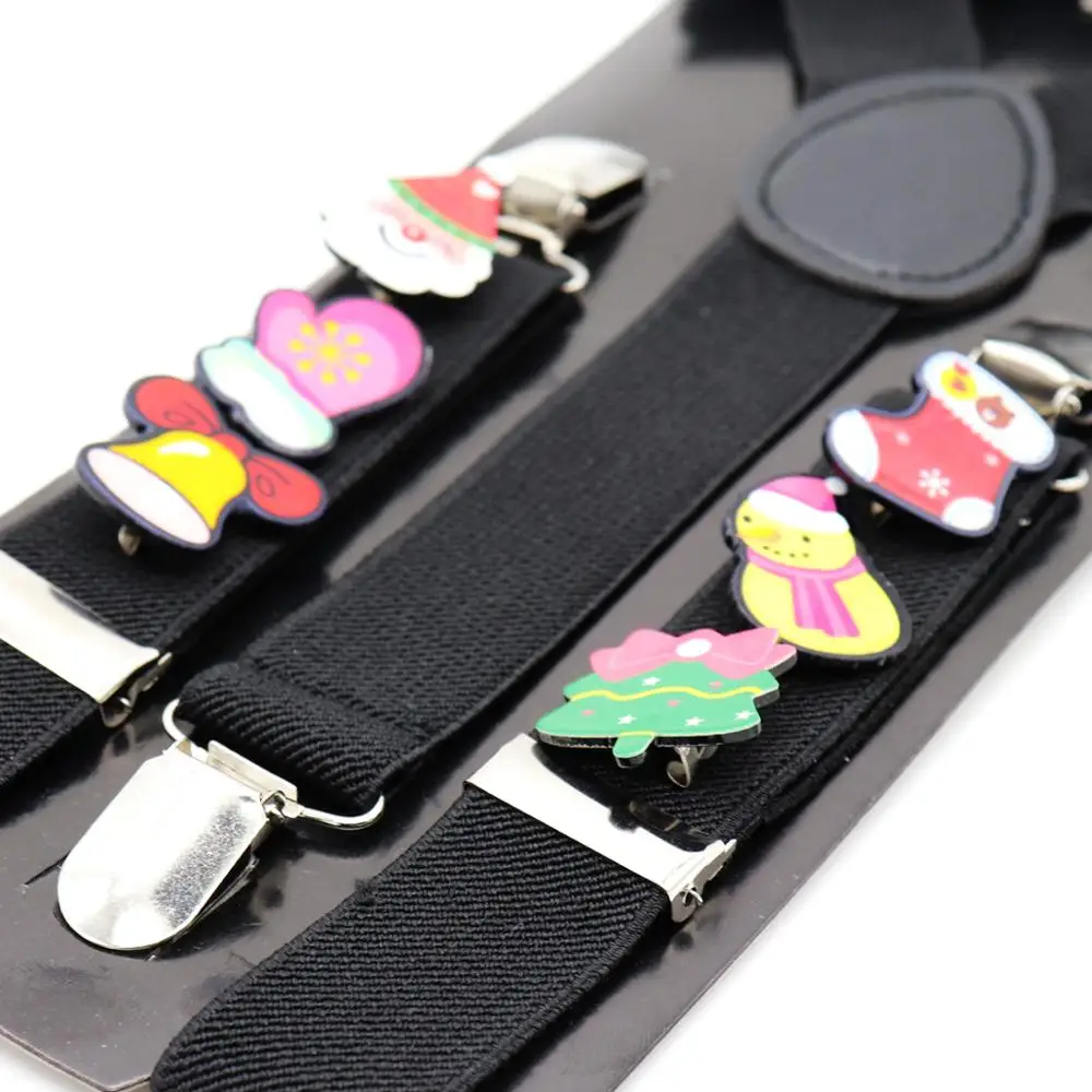 4 цвета Классическая Детская рубашка на подтяжках с 3 зажимами в виде