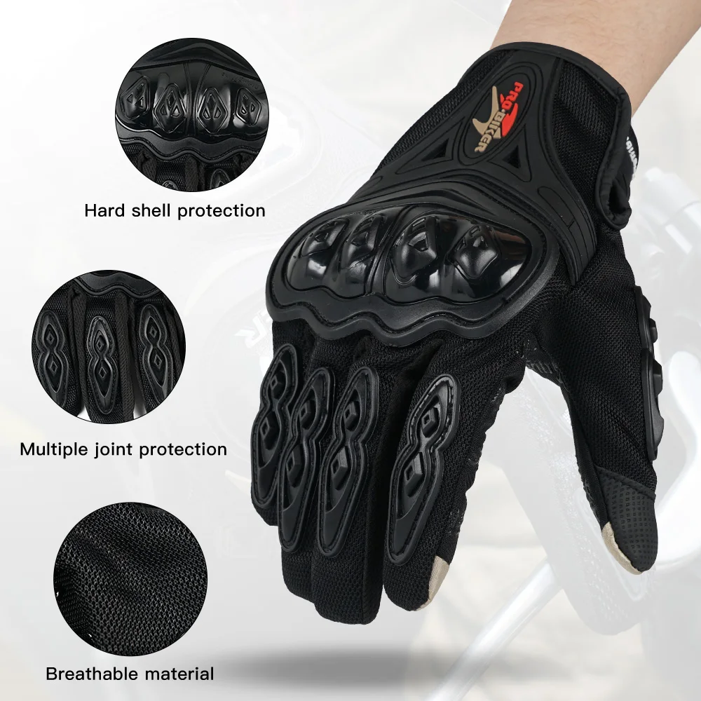 Мотоциклетные Перчатки PRO-BIKER дышащие для сенсорных экранов Спортивная Защитная