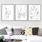 Настенная Картина на холсте с изображением пар рук любви Поцелуй скандинавские постеры и принты минималистичные настенные картины для гостиной