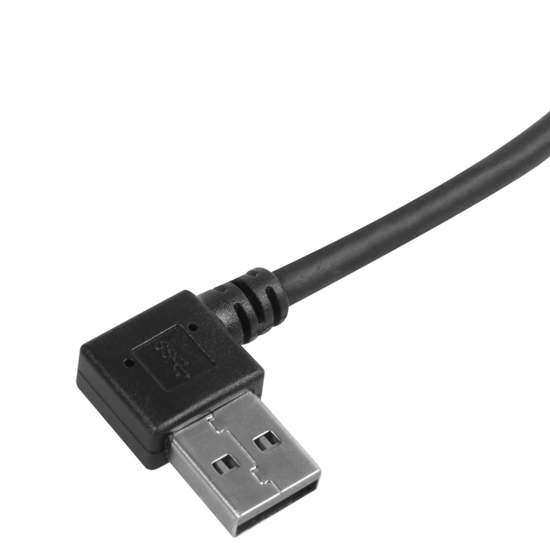 Черный правый угол USB 3 0 тип A папа к Micro B Мужской Кабельный соединитель