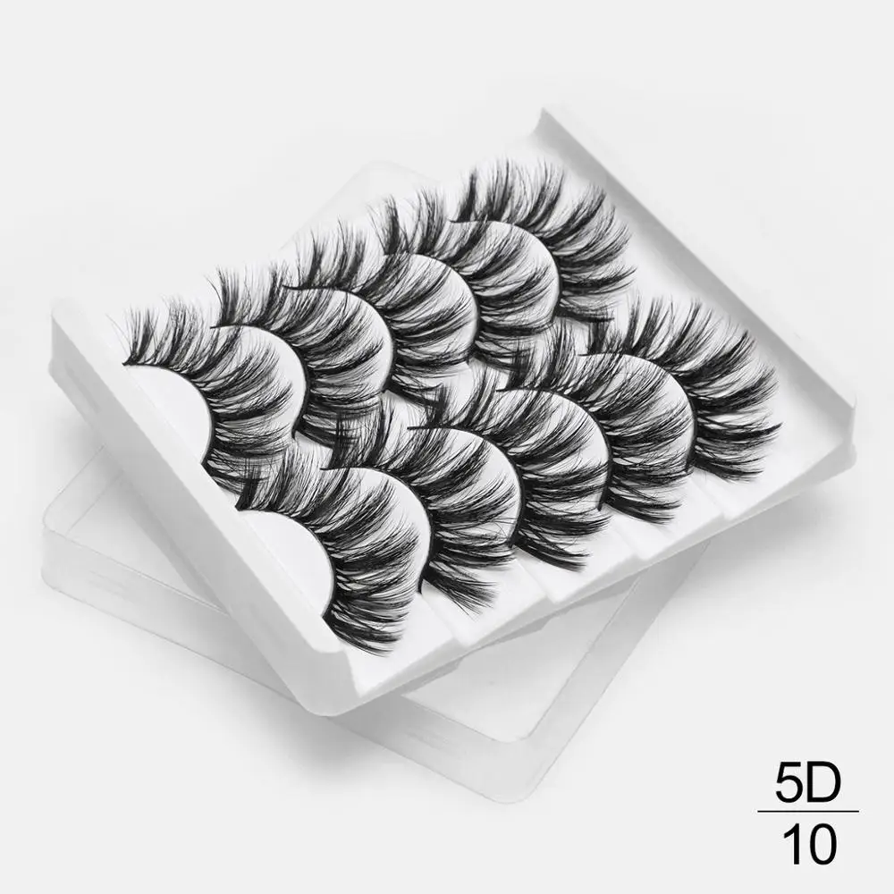 5D10 5 пар ресниц натуральные длинные 3D Искусственные норковые ресницы толстые ручная работа полная полоса ресницы Объемные мягкие норковые ресницы накладные ресницы - Цвет: 5D10